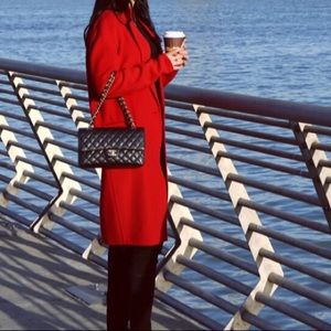 Sandro Paris red women mid height coat red size S/1